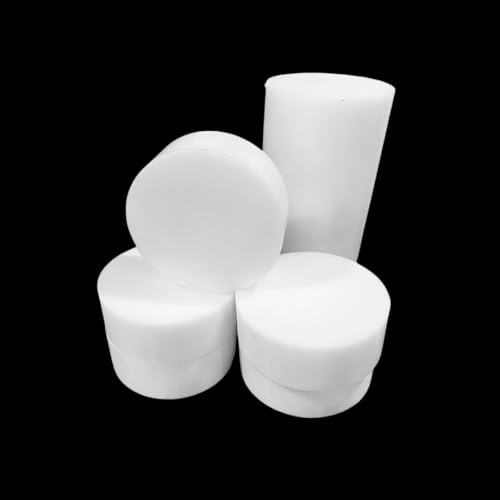 PTFE Sample Column Rod, 50mm Length PTFE Short Rod, 1PCS Teflon Base Material, Round PTFE Rod PTFE Teflon Plastic Raw Material (Ф45mm Diameter 50mm Length)