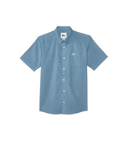 Chemise Quiksilver Boy's Shoreline Classic en coton imprimé Blue Shadow 241