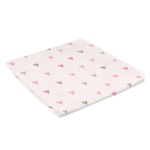 Stephan Baby Receiving Blankets - Super Soft Breathable Cotton Blend Infant Swaddle Blanket & Bag, 45' Square, Hearts