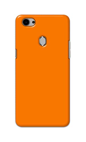 Image of Plain Orange Hard Back Case Cover for Oppo F7 Back Cover -(J5) VNS2229