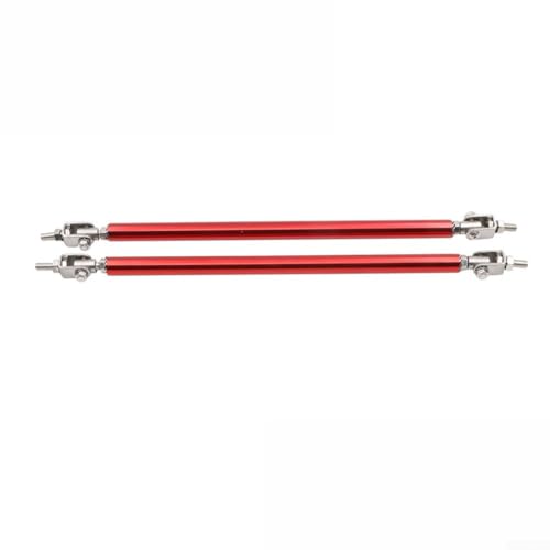 PETiB For 2Pics Adjustable Front Bumper Lip Splitter Support Rods for Car, 20cm Stainless Steel Fitment with Hinged Joints, For Easy Installation for High-Speed(Red)