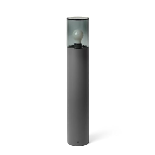 Faro Kila Dark Grey Beacon Bollard Lamp 70cm Smoked 3000K IP65