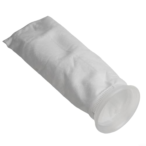 Water Treatment Filter Bags 25um 10um PP Non-Woven Reusable High Performance Heat-Set Wool Monofilament Fabric 6 Pack White(25um)