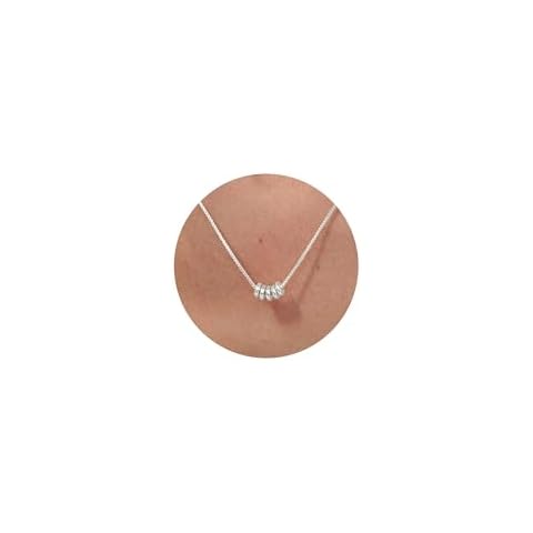 VRIUA Silver Necklace for Women, Dainty Silver Necklace 14k White Gold Plated Ball Pendant Necklace Simple Box Chain Necklace Delicate Jewelry Everyday for Women Cover