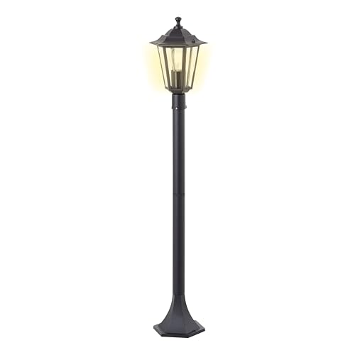 Brilliant Carleen Wegeleuchte schwarz – spritzwassergeschützte Außenleuchte mit E27 Fassung – Wegelampe für Garten, Einfahrt & Außenbereich