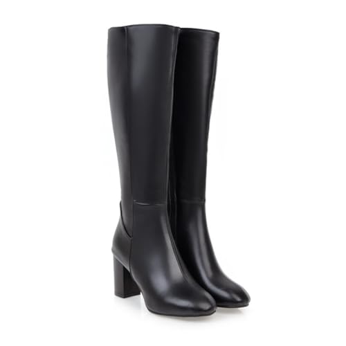 Bottes de mode pour femmes avec talon épais de 7cm et cuissardes hautes de danse