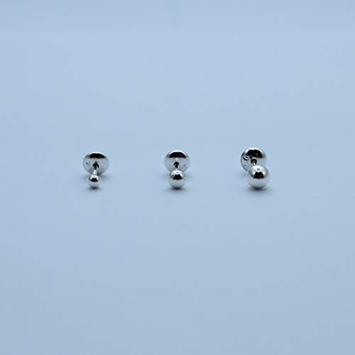 Cartela Atacado 12 Pares Brincos De Bola Em Prata 925