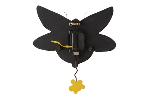 Enesco Allen Designs Dragonfly with Flower Pendulum Wall Clock- - Battery Operated Pendulum Analog Clock, Stone Resin Decorative Clocks for Walls Home Decor Kitchen Clocks, 8.1 Inch by Enesco - Used condition - Image 2