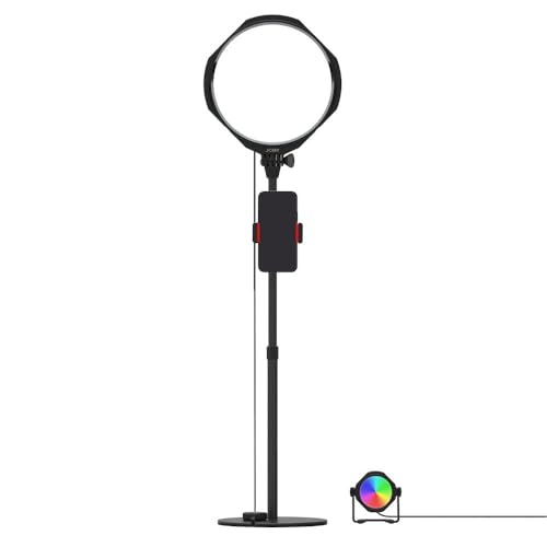 JOBY Beamo Studio Deluxe Lighting Kit, Luz de Estudio USB para Vídeo, Luz Clave Suave, de Fondo,...