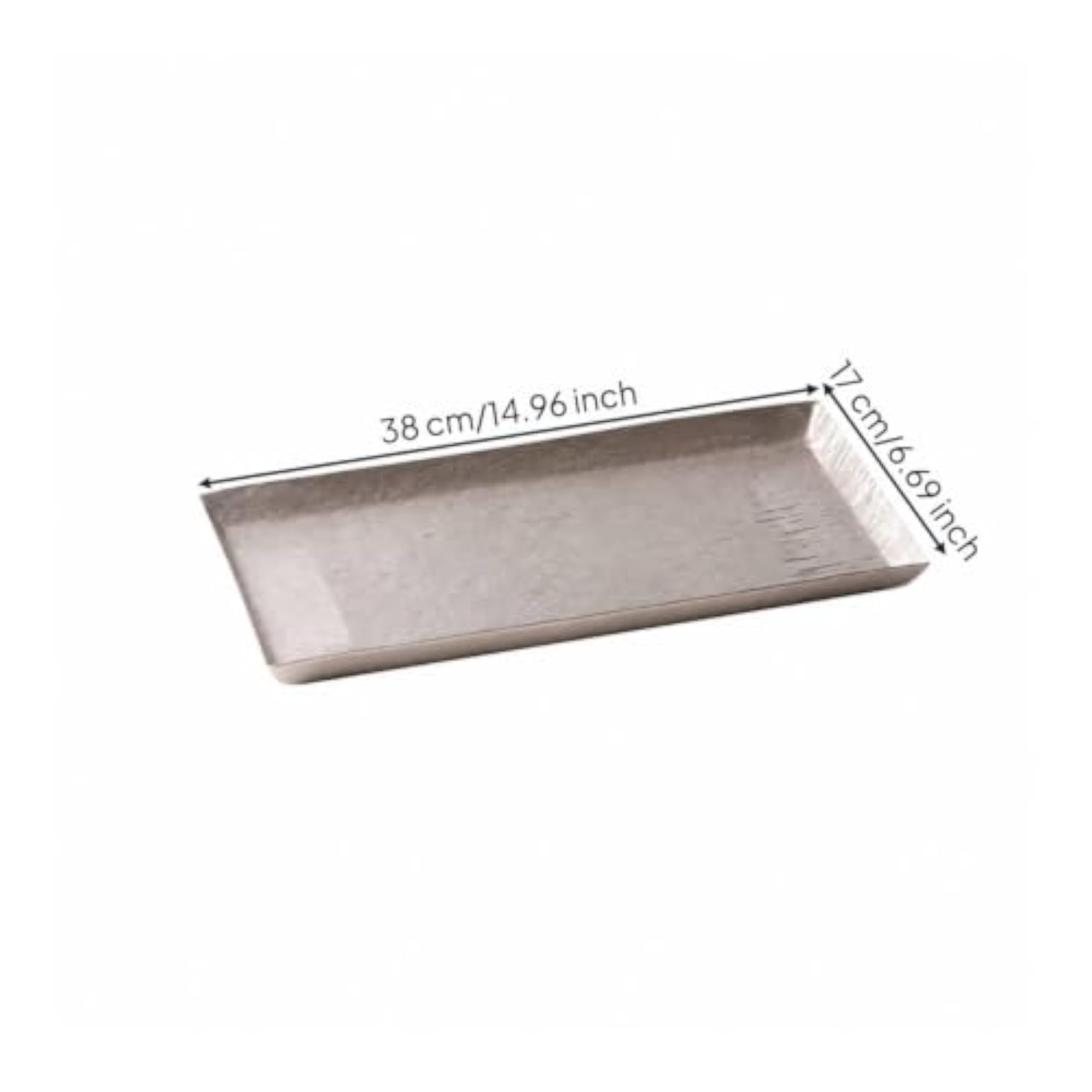 Low-Slung Hammered Rectangular Tray, Shallow Hammered Design