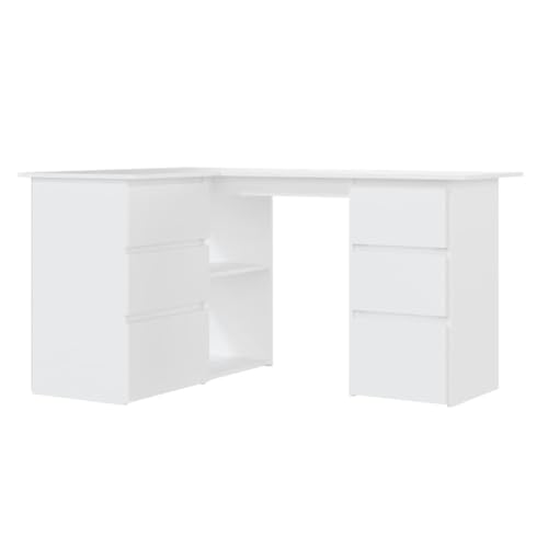Bureau d'angle pour coin travail compact et ordonné