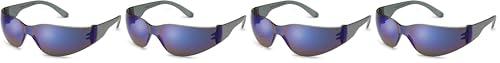 Gateway Safety 369M Starlite SM Safety Eyewear - Gray Temples, Blue Mirror Lens, Black Temple, Blue Mirror Lens (369M .x1 -GAT.fs), Small
