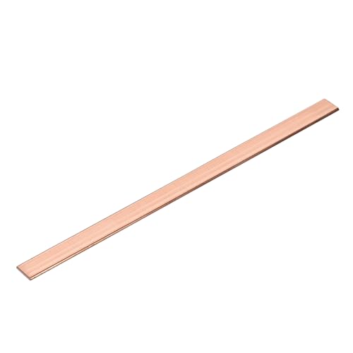 QUARKZMAN Kupfer Flachstange 0.08 x 5/16 x 9 C110 Massiv Kupfer Busbar Vorrat Platte Massiv Metall Bleche Für DIY Basteln Reparaturen Elektrik (2mm x 8mm x 230mm)