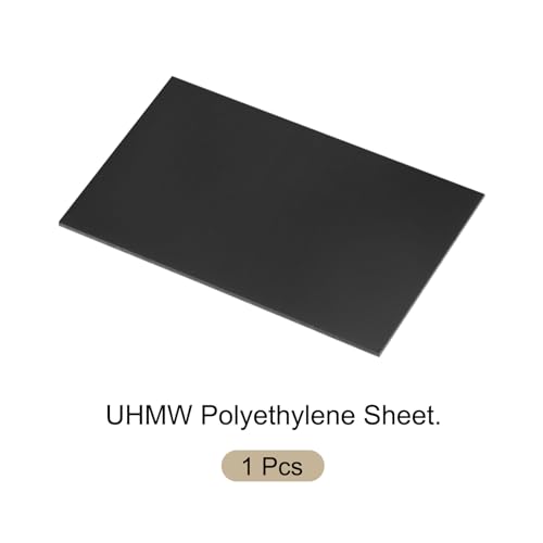 Image of 6 x 8 Inch UHMW Polyethylene Sheets, 1 /8 Inch Thick Ultra High Molecular Weight Black Plastic Sheet [for Home, Industrial]