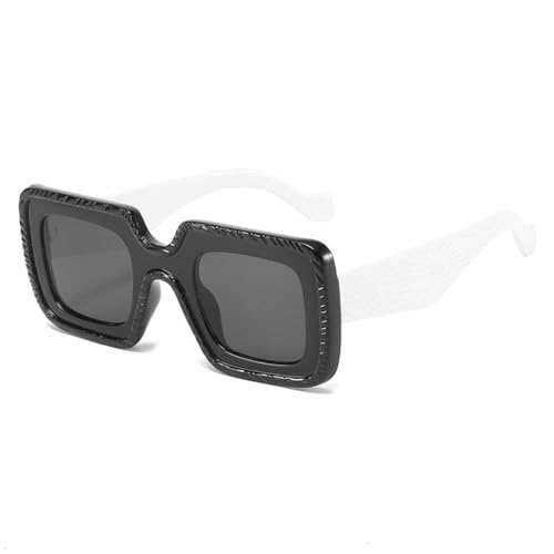 Lunettes de soleil carrées anti-éblouissement orange look punk
