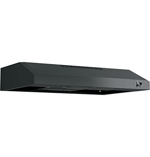GE Under Cabinet Range Hood, 2-Speed, 30-Inch Kitchen Exhaust Fan, Cooktop Lighting & Included Filter, Kitchen Essentials, Top or Rear Exhaust Capability, 200 CFM, White