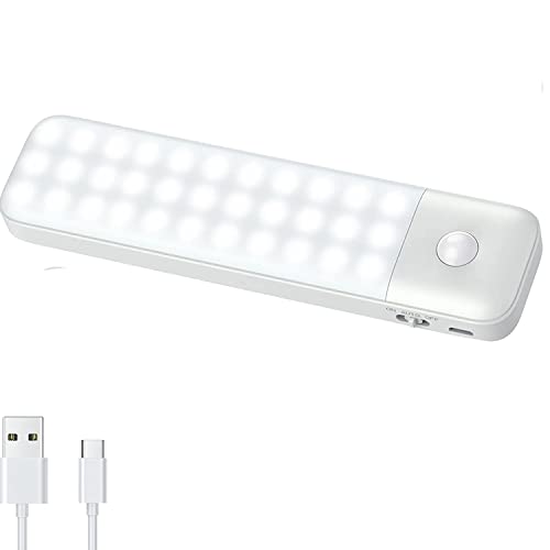 AXNEB Veilleuse LED [60LED Super Brillante] Veilleuse Intelligente Detecteur de Mouvement, Lampe LED Rechargeable USB, 3 Modes éclairage à LED sans fil pour Placard Armoires Cuisines Cover