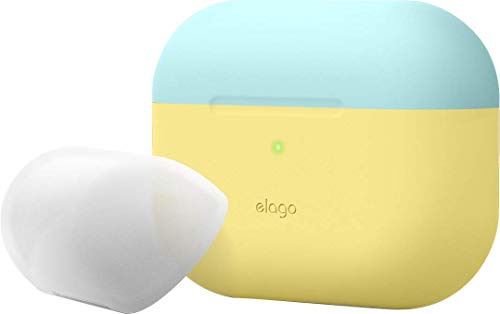 【elago】 AirPods Pro 対応 ケース 耐衝撃 シリコン シンプル カバー バイカラー ケースカバー 衝撃 吸収 傷防止 保護 アクセサリー [ Apple AirPodsPro MWP22J/A エアーポッズPro エアーポッズプロ 対応