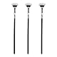 3 Stück Fächerbürste Wimpernbürste Fächer Wimpernbürste Verlängerte Wimpern Augenbrauenbürste Mascara Gewellter Pinsel Make Up Werkzeug für Obere und Untere Wimpern(COLOR:Schwarz)