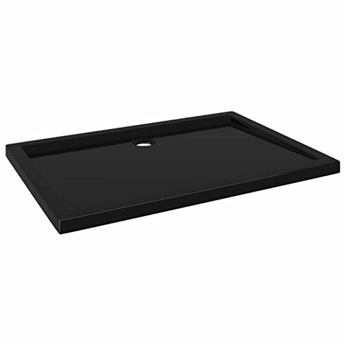 Tidyard Shower Base Tray Rectangular Abs Bathroom Base Shower Drain Cover Shower Pan Black 27.6 X 39.4 Inches (W X D) #TOP4