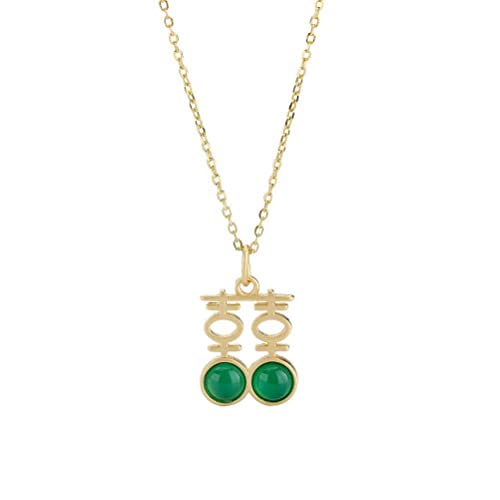 Collier style ethnique rétro pendentif chinois en or pour sublimer vos tenues d'été