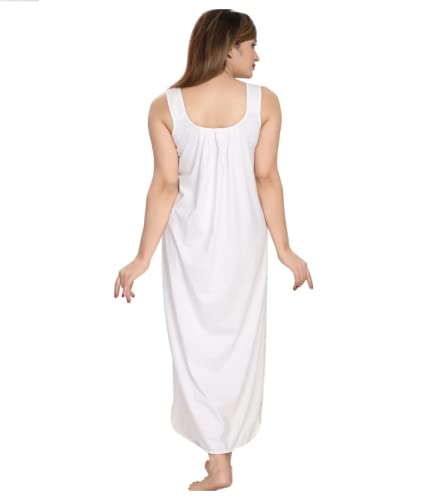 Image of H & C Full Length Women's Hosiery Cotton Fabric Long Nighty Slip /Camisole Slip /Night Wear Maxi for Women Free Size
