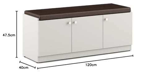 Image of Optima Shoe Rack | Engineered Wood | Frosty White | 6 Shelves | Holds 12 Pairs | Matte Finish | Hinged Doors | Indoor Use | Water Resistant | 3-Year Warranty