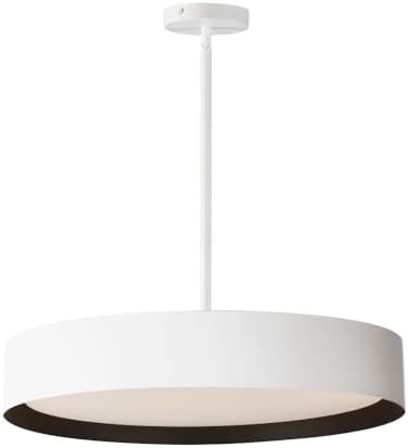 Echo - 40W 1 LED Pendant-5 Inches Tall and 24 Inches Wide-White/Black Finish -Traditional Installation