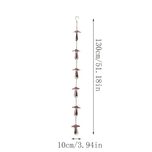 Chaîne de récupération d'eau de pluie en métal, suspension extérieure de jardin - 6