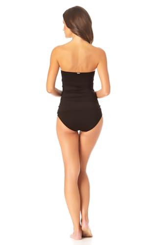 Anne Cole Damen Solides Bandeau-Tankini-badeoberteil mit Gedrehter Vorderseite Tankinioberteil, weiß, X-Large