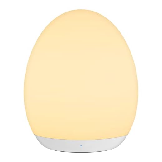 MediAcous Luz Nocturna Infantil 2000mAh con 7 colores & Función Control Temporizador, ,Recargable con Control Táctil para Dormitorio, Salón y Camping