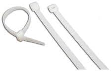 SVT'S Quick Tie 12" Inch Cable Ties 300 MM *4.8 MM White Nylon Zip Wire Organizer / Self Locking Tie (100 Pcs)