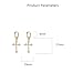 Fashion CZ Cross Dangle Earrings for Women Girls Hypoallergenic Crystal Charms Drop Dangling Huggie Small Hoop Cartilage Cuff Dainty Punk Faith Jewelry Gifts for Prayer (Gold)