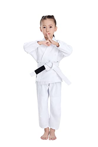 JUST YEARN Kids BJJ GI, Youth IBJJF Children’s Students Brazilian Jiujitsu Gi kimono Pre-washed Fabric Belt Not Included.