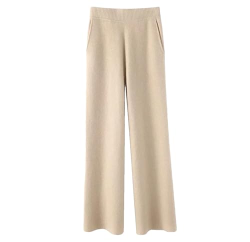 Pantalon de survêtement en laine chaud à taille haute gainante