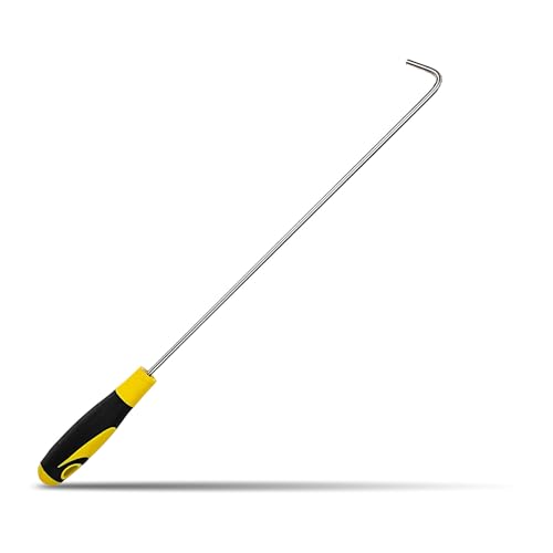 SOLUSTRE Gancho para Puerta Corredera Mango de Goma Duradero y Anticorrosión Levantador de Tapa de Alcantarilla y Manhole Hook para Uso Doméstico