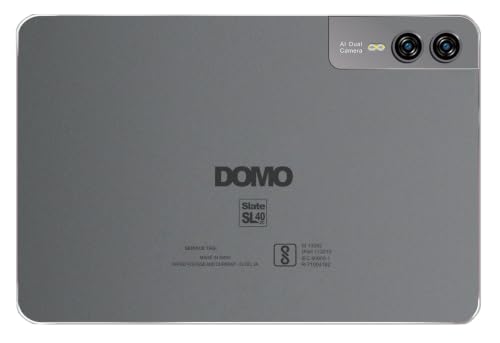 Image of DOMO Slate SL40 2C Tablet for Students Foundation Exams, 10 Inch Android Tablet, IPS Display, 4G Dual SIM, 4GB RAM, 32GB Storage (Expandable to 1TB), Octa-Core Processor, GPS, WiFi, Bluetooth- Grey