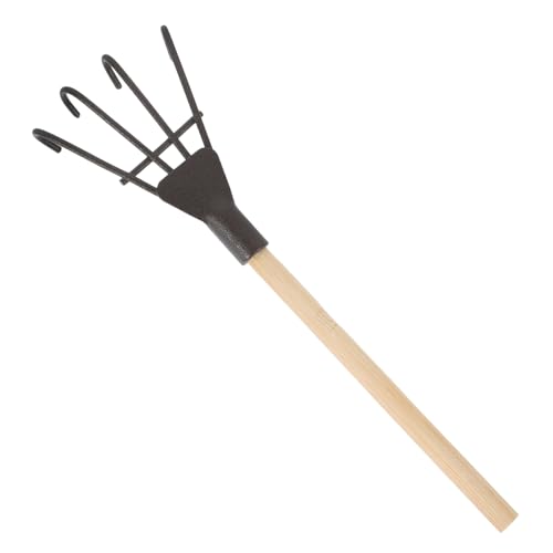 ERINGOGO Rastrillo De Hierro y Madera Rastrillo De Jardín Zen Pequeño Decoración De Hogar