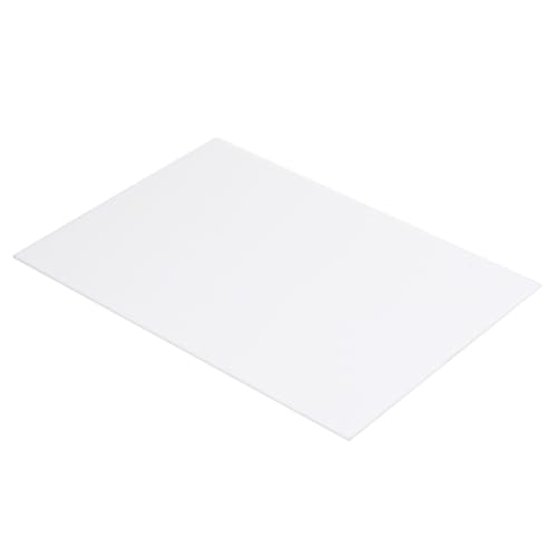MECCANIXITY ABS Plastic Sheet 10 Inch x 8 Inch x 0.02 Inch ABS Styrene Sheets for Building Model DIY Crafts Panel White 3 Pcs