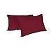 Italian Bed Linen Max Color Coppia di Federe Tinta Unita, 100% Cotone, Bordeaux, 52 x 82 cm