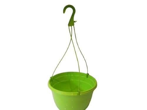The Flowerpot Men Men's Lime Green The Flowerpot 27Cm Plastic Hanging Pots Baskets Planters (X5, )