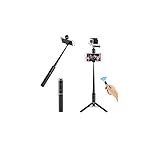 ベルボン Velbon スマホ・カメラ三脚 Coleman(コールマン) セルフィーマルチスタンド ブラック OTH-AB202BK ワイヤレスリモコン付属 カメラねじ付 iPhone15 Android & iPhone 対応 302618 自撮り棒 セルカ棒 ミニ三脚 テーブル三脚 WEB会議に