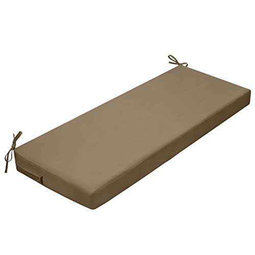 Outdoor Bench Cushion 45x18 Inch — Water-Resistant Patio Furniture Cushion With Ties For Bench, Swing, Loveseat