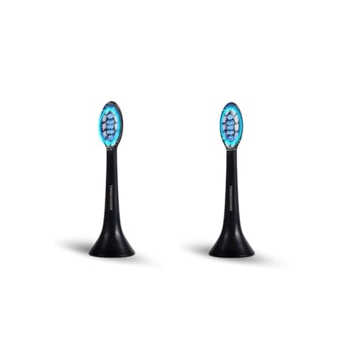TWINKLEGUARD Electric Toothbrush Replacement Heads, Black 2 Count (Pack of 1)