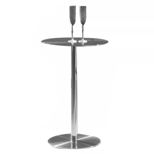 Table de salle à manger à hauteur de comptoir avec base robuste en inox - 2