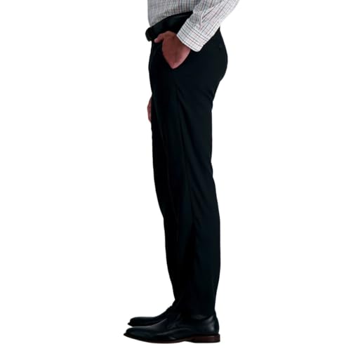 Haggar Men's Comfort Performance Stretch Straight Fit Pants with Super Flex Waistband2