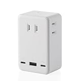 エレコム 電源タップ USB付き 合計最大65W PD対応 Type-C×2 USB-A×1 ACプラグ×3 雷ガード ホコリ防止シャッター ホワイト ECT-43-3AC2WH