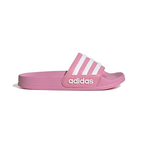 Image of adidas Women ADILETTE SHOWER Synthetic Swim Slide FTWWHT /GOLDMT /BOGOLD | LUT50