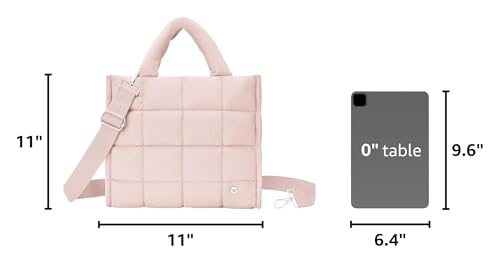 Image of WESTBRONCO Puffer Crossbody Bags for Women Quilted Tote Bag Puffy Weekender Overnight Bag Nylon Shoulder Handbag