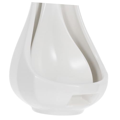 Cuillère à soupe céramique large blanche avec support COLLBATH
